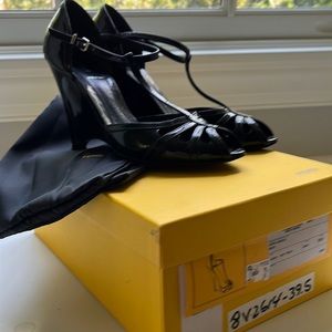 Fendi Maryjane wedge pumps Vernice 39.5 black